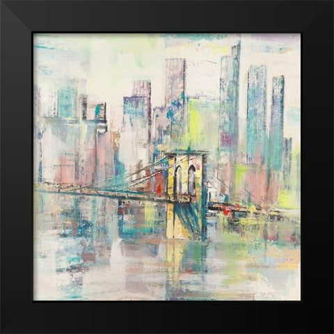 Mattino a Manhattan (detail) Black Modern Wood Framed Art Print by Florio, Luigi