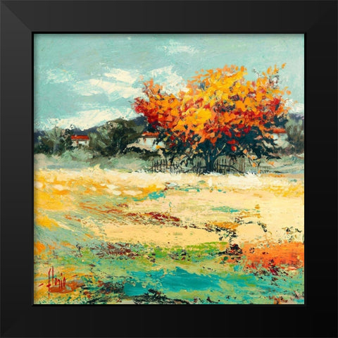 Campagna in estate I Black Modern Wood Framed Art Print by Florio, Luigi