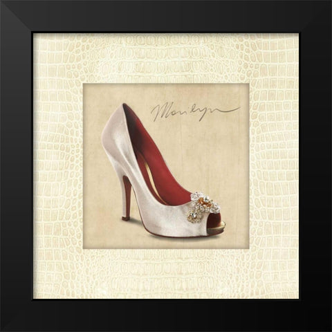 Marilyn Black Modern Wood Framed Art Print by Clair, Michelle