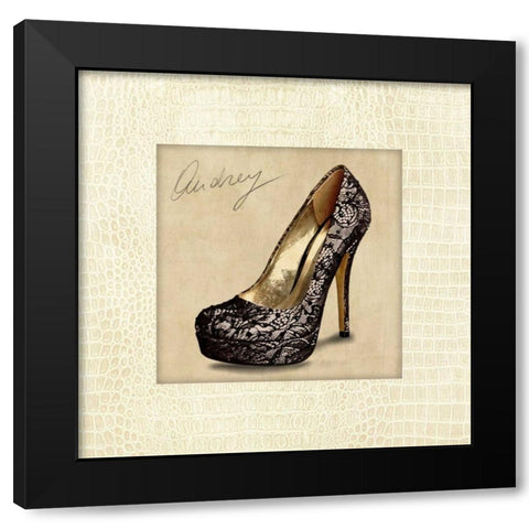 Audrey Black Modern Wood Framed Art Print by Clair, Michelle