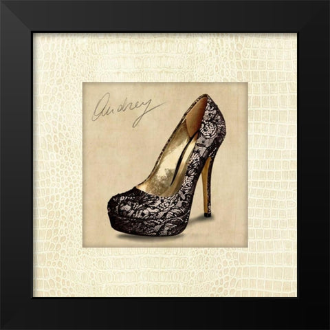 Audrey Black Modern Wood Framed Art Print by Clair, Michelle