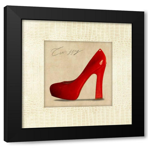 Twiggy Black Modern Wood Framed Art Print by Clair, Michelle