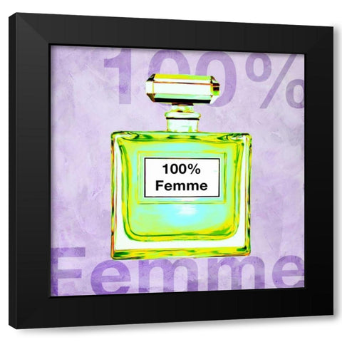 100% Femme Black Modern Wood Framed Art Print with Double Matting by Clair, Michelle