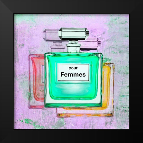 Pour Femmes II Black Modern Wood Framed Art Print by Clair, Michelle