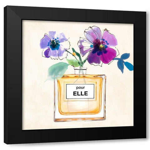 Pour Elle I Black Modern Wood Framed Art Print with Double Matting by Michelle, Clair