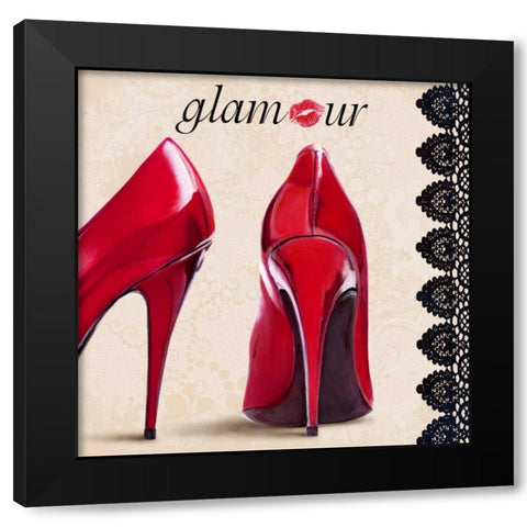 Glamour Black Modern Wood Framed Art Print with Double Matting by Clair, Michelle