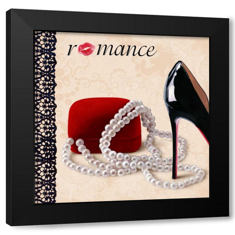 Romance Black Modern Wood Framed Art Print with Double Matting by Clair, Michelle