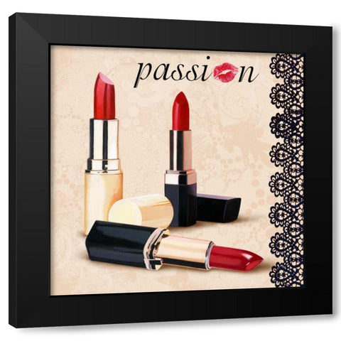 Passion Black Modern Wood Framed Art Print with Double Matting by Clair, Michelle