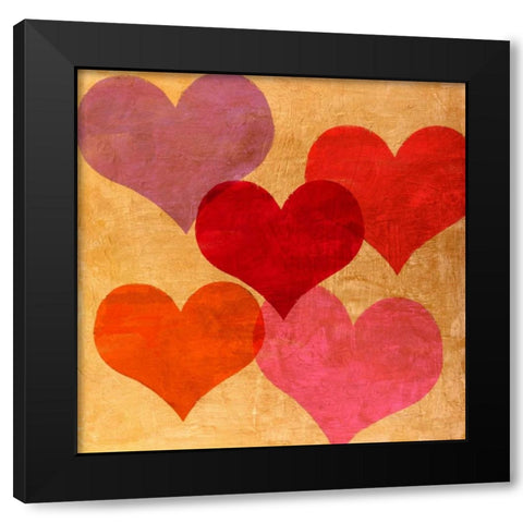 Mucho Amor Black Modern Wood Framed Art Print by Rodrigues, MalÃ¬a