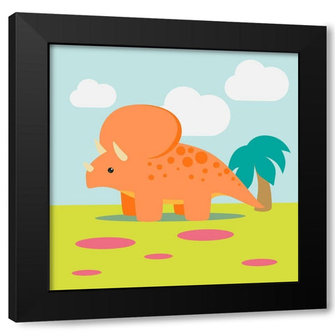 Lil Trixie Black Modern Wood Framed Art Print with Double Matting by Malia, Rodrigues