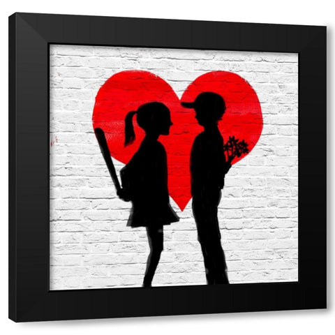 Lesson #1 Black Modern Wood Framed Art Print with Double Matting by Masterfunk collective