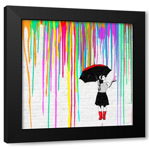 Expecting Colors Black Modern Wood Framed Art Print with Double Matting by Masterfunk Collective
