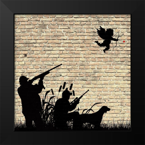 Open Season Black Modern Wood Framed Art Print by Masterfunk Collective