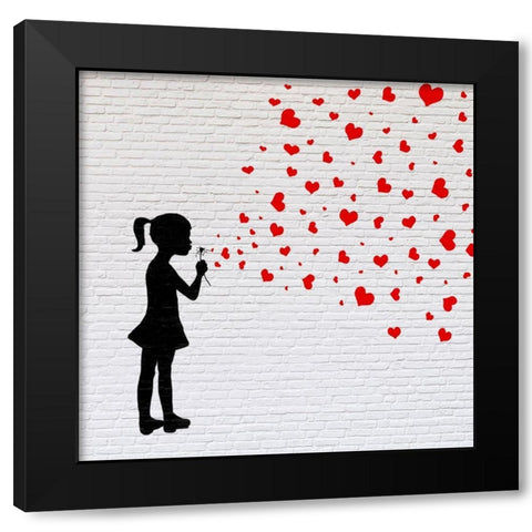 Sowing the seeds of Love (detail) Black Modern Wood Framed Art Print with Double Matting by Masterfunk Collective