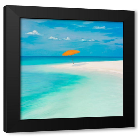 Pomeriggio sul mare Black Modern Wood Framed Art Print with Double Matting by Marzi, Dario