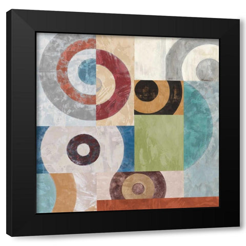 Waves I Black Modern Wood Framed Art Print with Double Matting by Nava, Sandro
