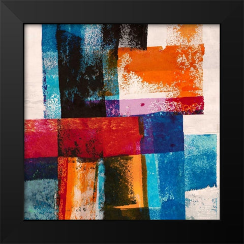 Colors in Space II Black Modern Wood Framed Art Print by Navarro, Manuel