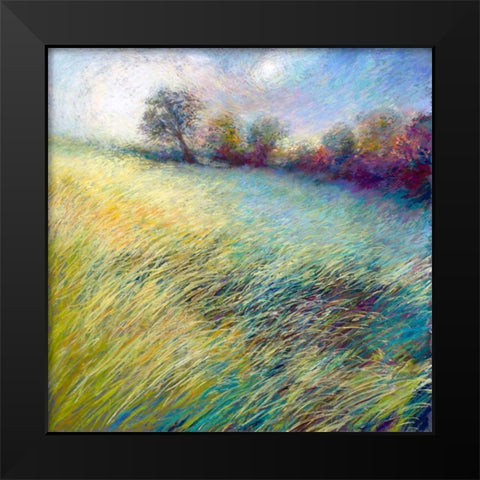 Feathered Field Black Modern Wood Framed Art Print by Whatmore, Nel