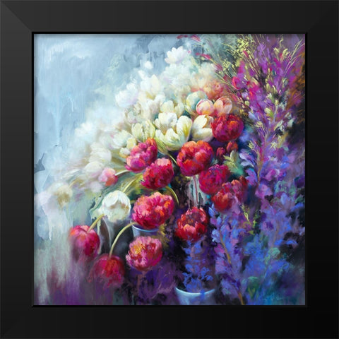 The Fabulous Florist Black Modern Wood Framed Art Print by Whatmore, Nel