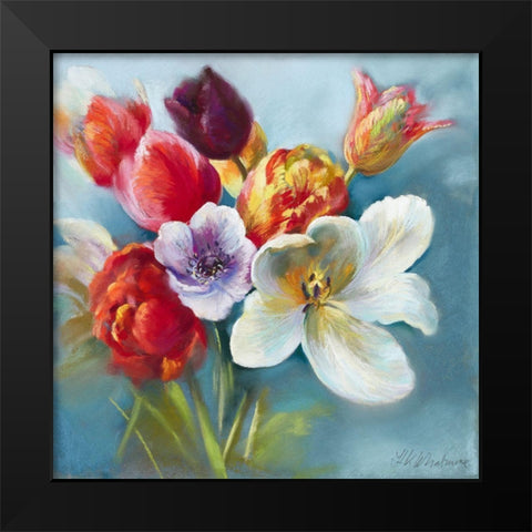 Tulips Picked for You I Black Modern Wood Framed Art Print by Whatmore, Nel