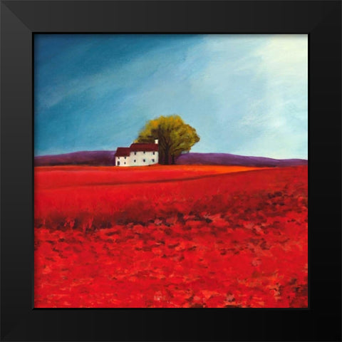 Field of poppies Black Modern Wood Framed Art Print by Bloom, Philip