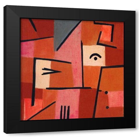 Beware of Red Black Modern Wood Framed Art Print with Double Matting by Klee , Paul