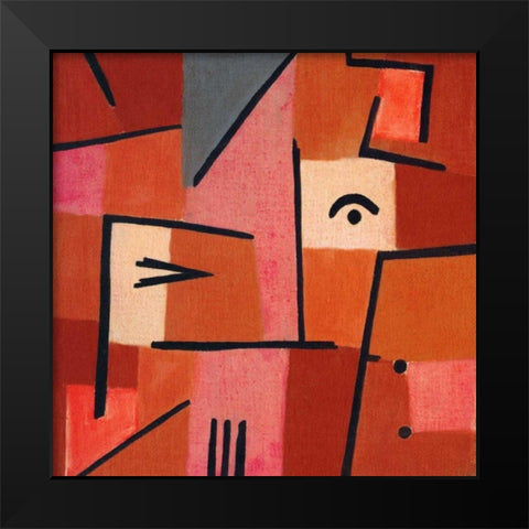 Beware of Red Black Modern Wood Framed Art Print by Klee , Paul