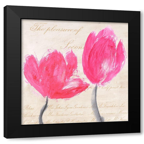 Classic Tulips I Black Modern Wood Framed Art Print by Muriel, Phelipau