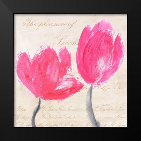 Classic Tulips I Black Modern Wood Framed Art Print by Muriel, Phelipau