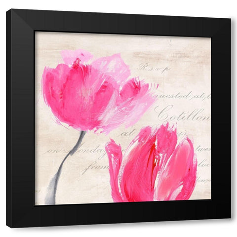 Classic Tulips II Black Modern Wood Framed Art Print by Muriel, Phelipau