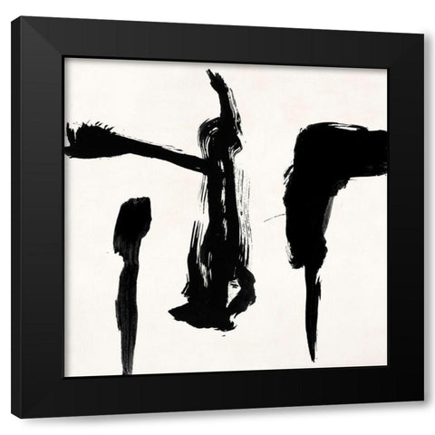 Gestures II Black Modern Wood Framed Art Print by Peter, Winkel