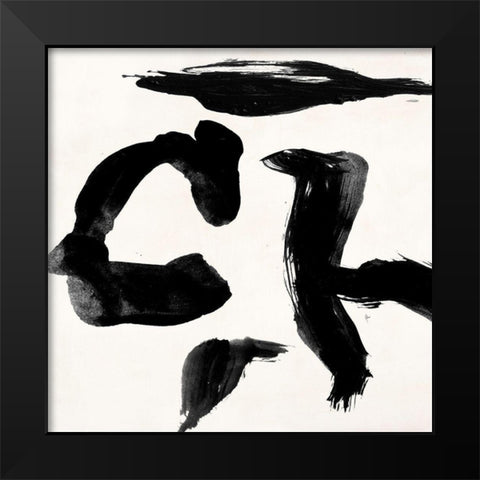 Gestures III Black Modern Wood Framed Art Print by Peter, Winkel