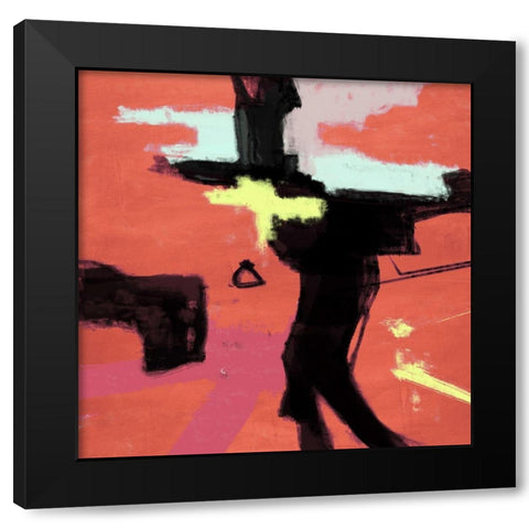 Attitude I Black Modern Wood Framed Art Print with Double Matting by Caine, Roland