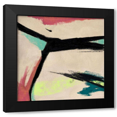 Attitude II Black Modern Wood Framed Art Print with Double Matting by Caine, Roland