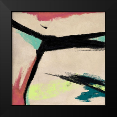 Attitude II Black Modern Wood Framed Art Print by Caine, Roland