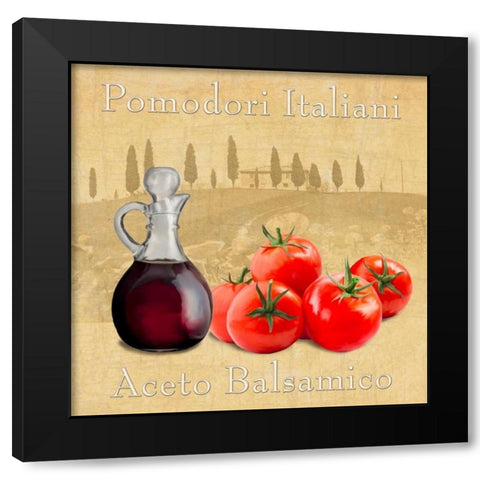 Cucina italiana I Black Modern Wood Framed Art Print with Double Matting by Barbieri, Remo