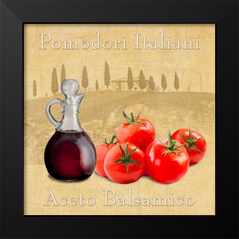 Cucina italiana I Black Modern Wood Framed Art Print by Barbieri, Remo