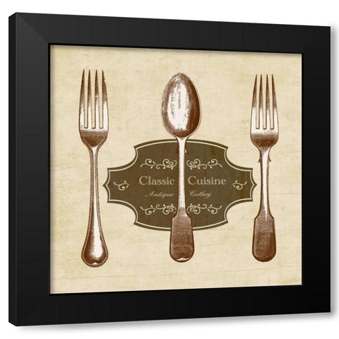 Classic Cuisine Black Modern Wood Framed Art Print with Double Matting by Ferrari, Sandro