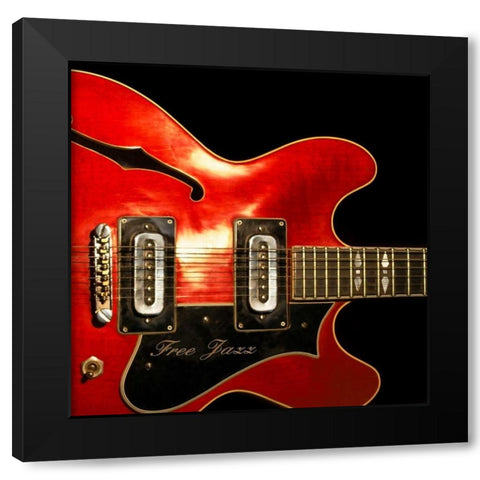 Free Jazz Black Modern Wood Framed Art Print by Hill, Steven