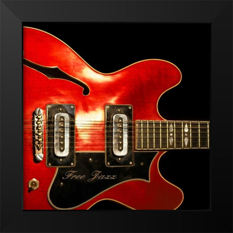 Free Jazz Black Modern Wood Framed Art Print by Hill, Steven