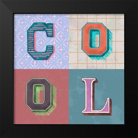 Cool Black Modern Wood Framed Art Print by Steven, Hill