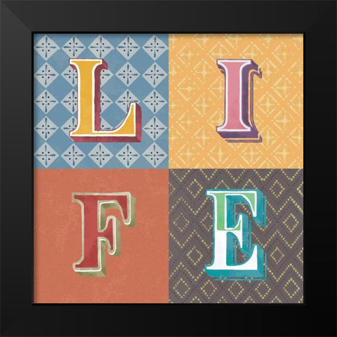 Life Black Modern Wood Framed Art Print by Steven, Hill