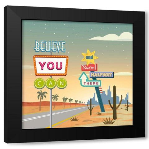 Believe you can...(detail II) Black Modern Wood Framed Art Print with Double Matting by Steven, Hill