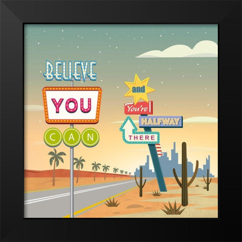 Believe you can...(detail II) Black Modern Wood Framed Art Print by Steven, Hill