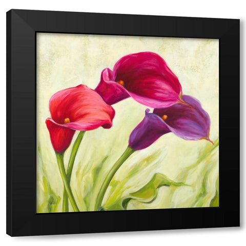 Calle danzanti Black Modern Wood Framed Art Print by Mei, Silvia