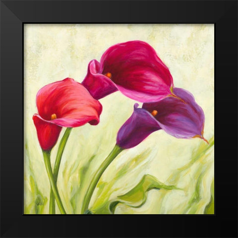 Calle danzanti Black Modern Wood Framed Art Print by Mei, Silvia