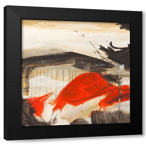 Primal Intersection I Black Modern Wood Framed Art Print with Double Matting by Jim, Stone