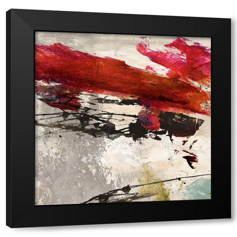 Colors Rumbling I Black Modern Wood Framed Art Print with Double Matting by Stone, Jim