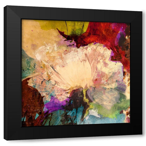 Floating Flowers I (detail) Black Modern Wood Framed Art Print with Double Matting by Stone, Jim