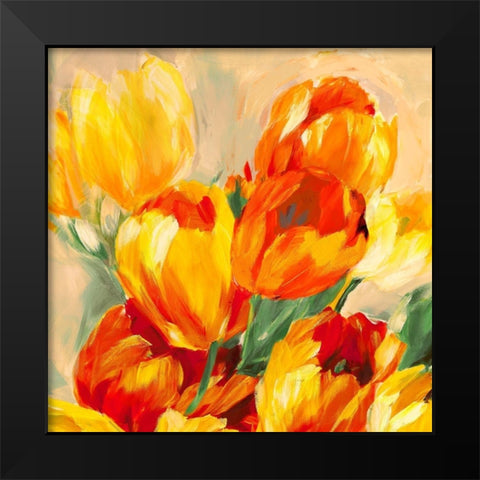 Tulips in the Sun I Black Modern Wood Framed Art Print by Stone, Jim